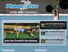 Tablet Screenshot of phase5fitness.com